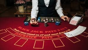 deposit 1k mobile app interface showing live blackjack table and account dashboard